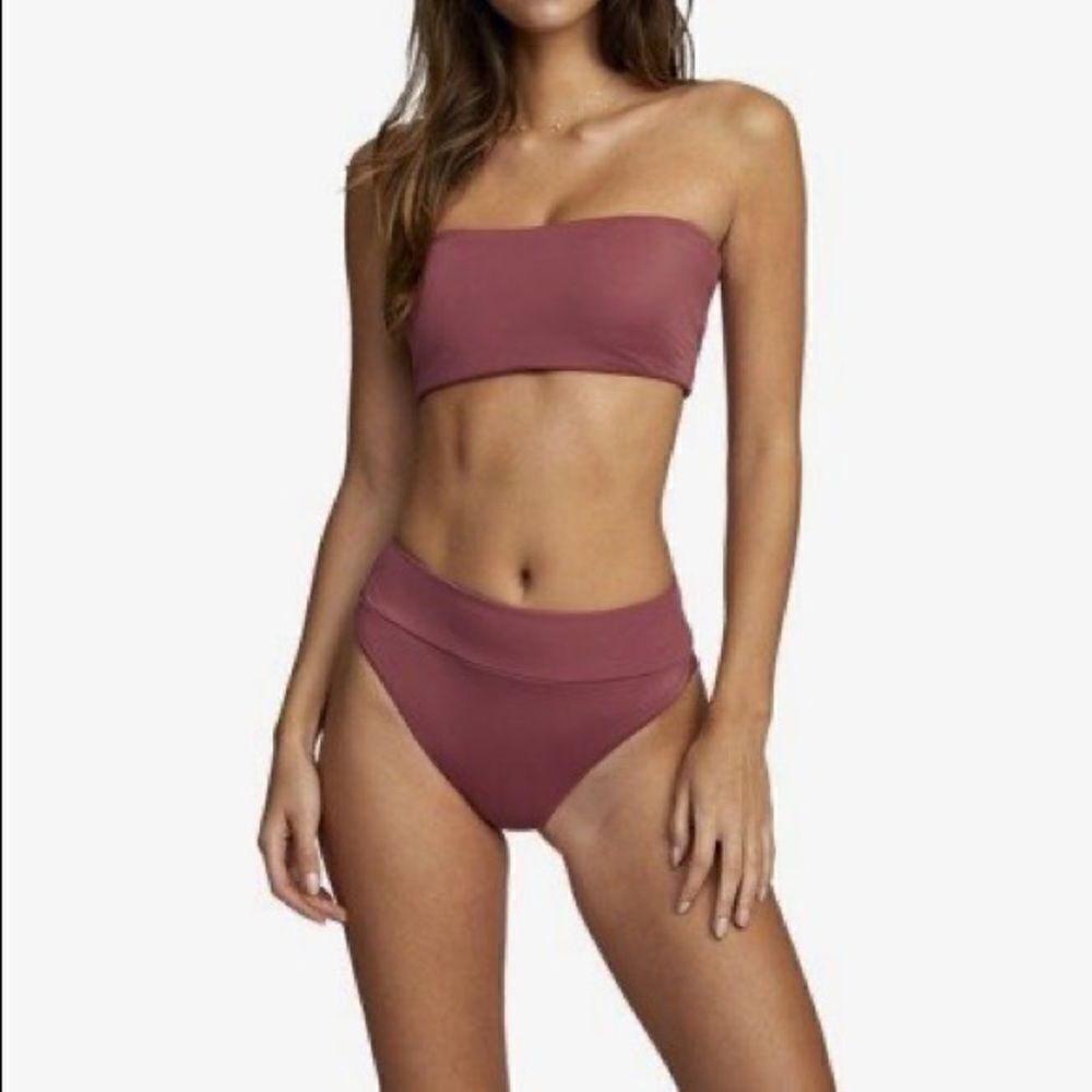 RVCA Solid High Rise Bikini Bottom Size S - Picture 2 of 11